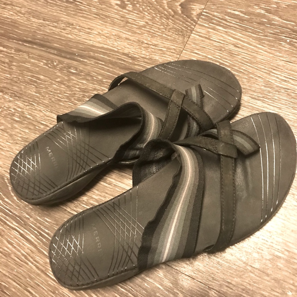 Merrill Zinnia Black Castle Rock Strappy Sandal